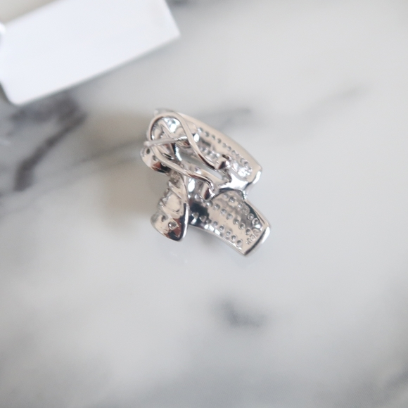 Sterling silver cubic zirconia earrings - Picture 4 of 8